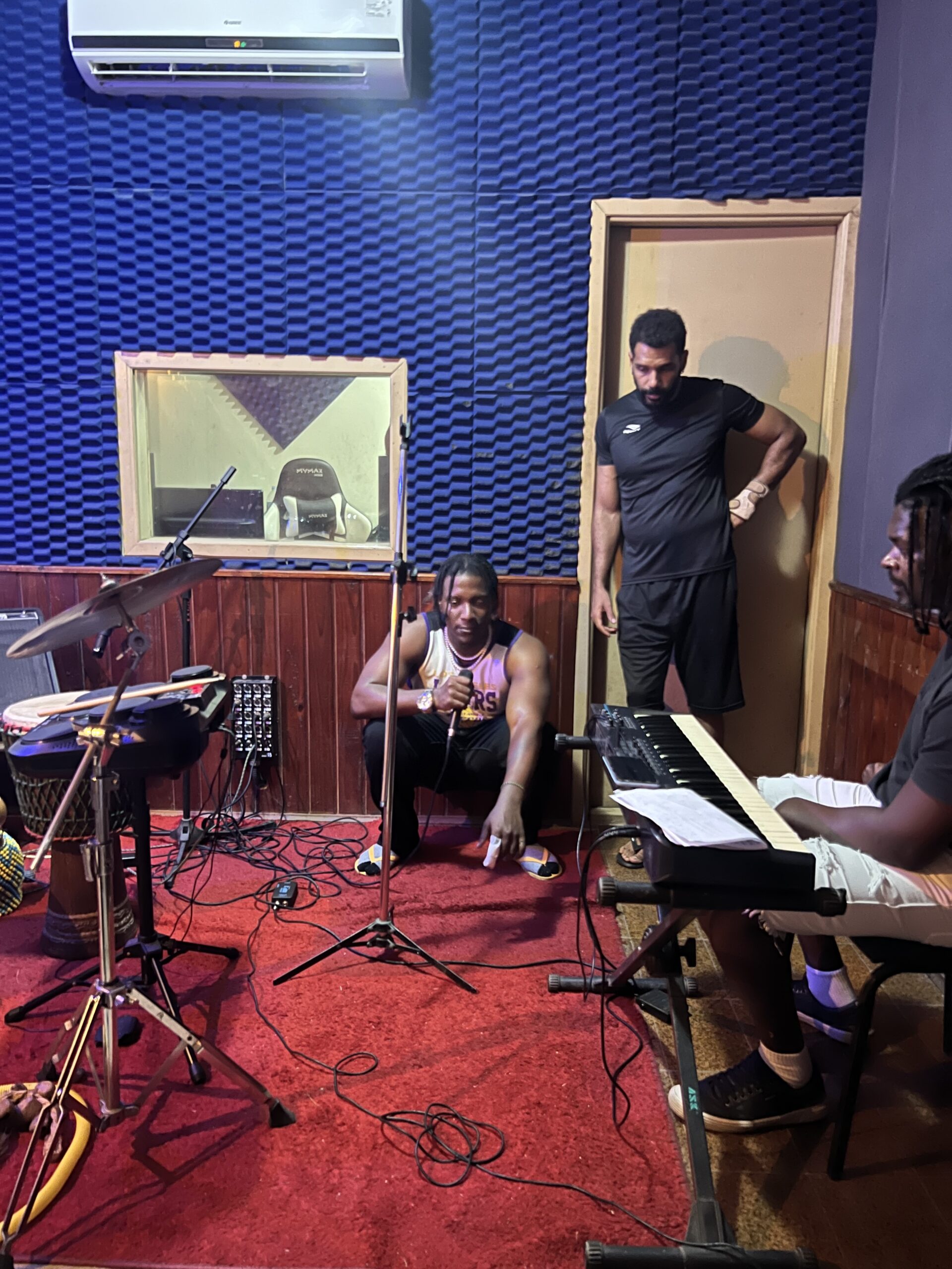 With master drummer Onilu Bruno